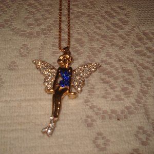 Adorable rhinestone tinkerbell sweater chain